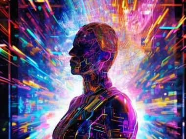 科技艺术海报，未来科技与艺术的完美融合